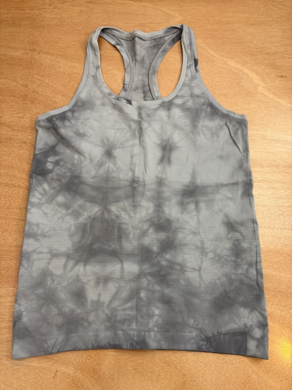lululemon athletica Gray Tie-Dye Ribbed Racerback Tank